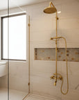 Unlacquered Brass Exposed Shower System | Indoor & Outdoor - BRASSANOD