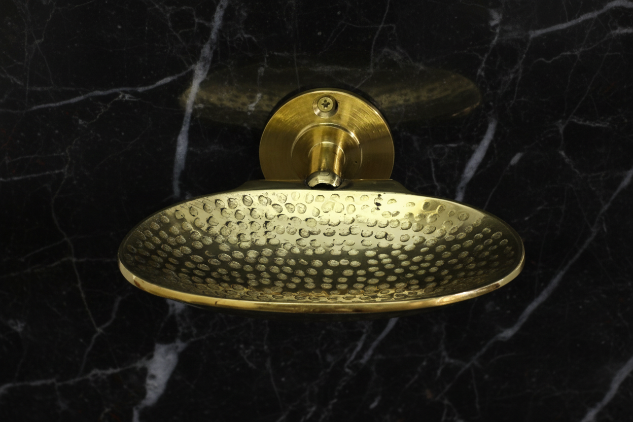 Unlacquered Brass Soap Dish | Hammered finish